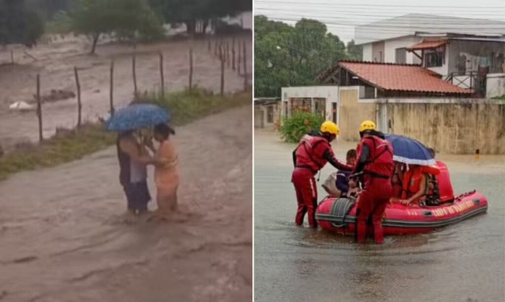 causa das fortes chuvas do final de semana. O ministro da Integração e do Desenv