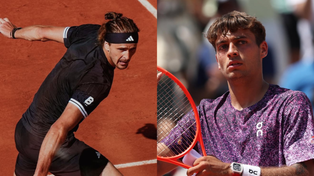 Alexander Zverev e Flavio Cobolli, finalistas de Roland Garros de 2026 • Reprodução/Instagram/@alexzverev123 e Reprodução/Instagram/@flavio_cobbo