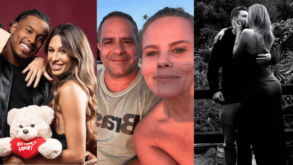 Paulo André, Maria Cândida e Erika Schneider revelaram estar vivendo um romance • Reprodução/Instagram