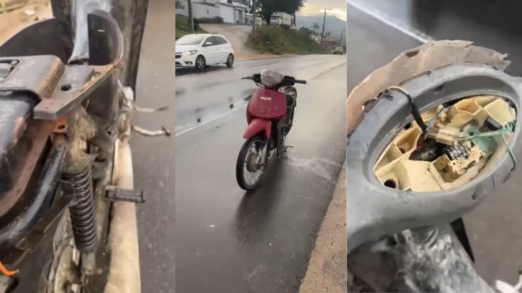 Veículo foi flagrado na rodovia SC-370 • Divulgação/PMRv