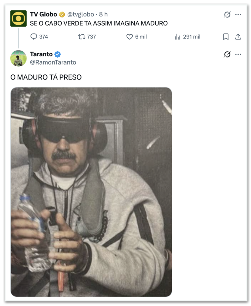 de-maduro-capturado-em-rede-social-veja/" target="_blank" rel="noopener">captura de Maduro