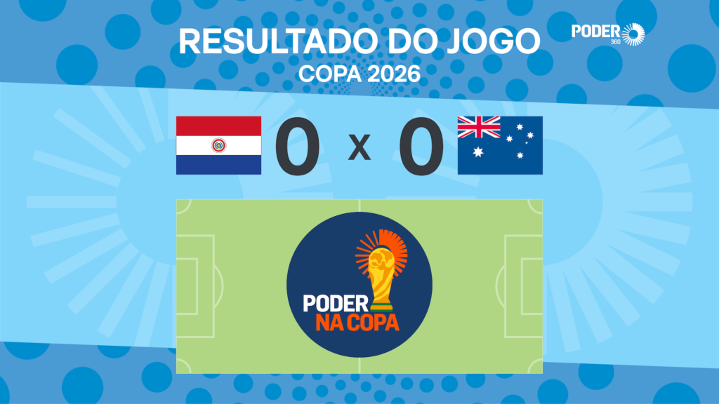 capa de jogo entre as seleções do Paraguai e da Austrália na Copa do mundo