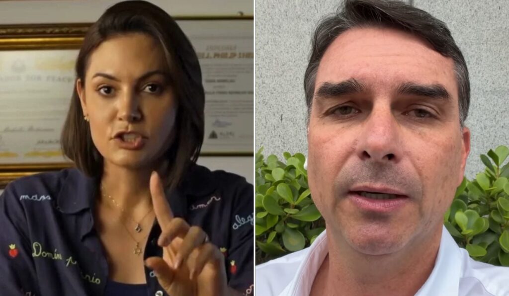 Instagram/@michellebolsonaro e @flaviobolsonaro