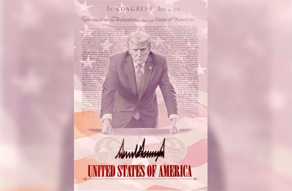EUA lança passaporte comemorativo com imagem de Trump para celebrar 250 anos de independência
