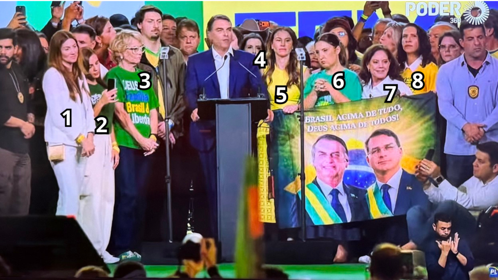 Flávio Bolsonaro busca apoio feminino em convenção do PL