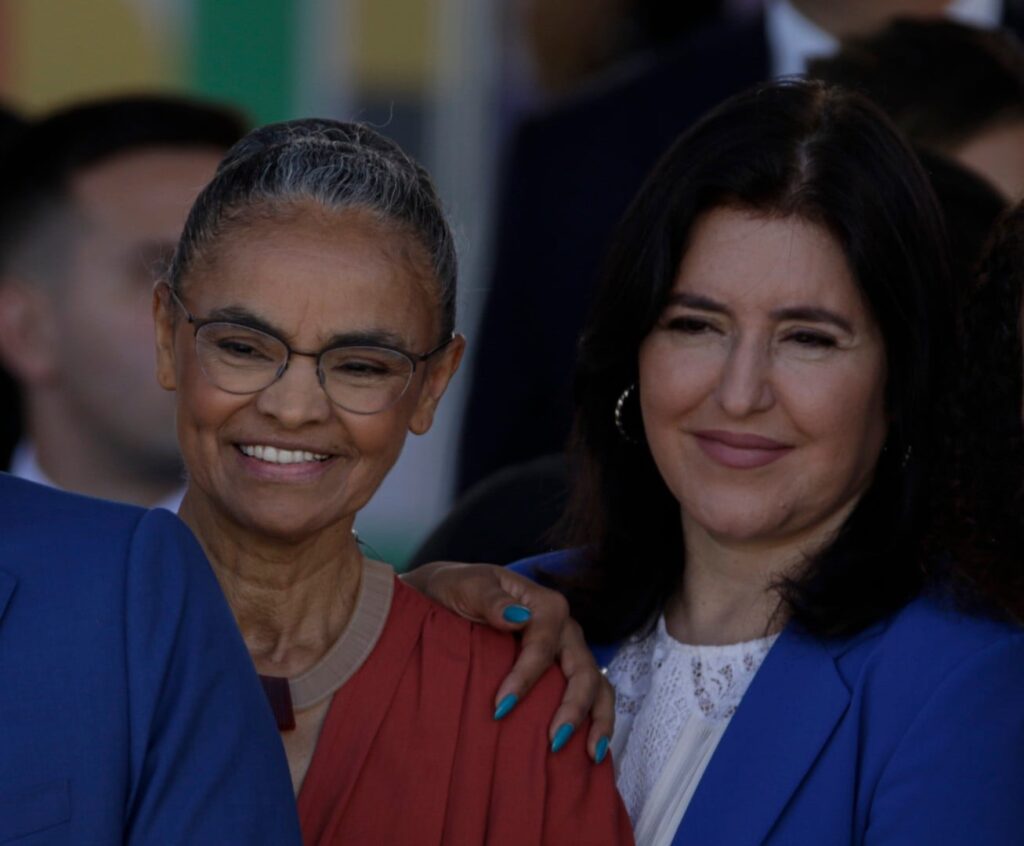 Marina e Tebet deixaram, respectivamente, os ministérios do Meio Ambiente e do Planejamento do governo do presidente Luiz Inácio Lula da Silva (PT) para concorrer nas eleições de 2