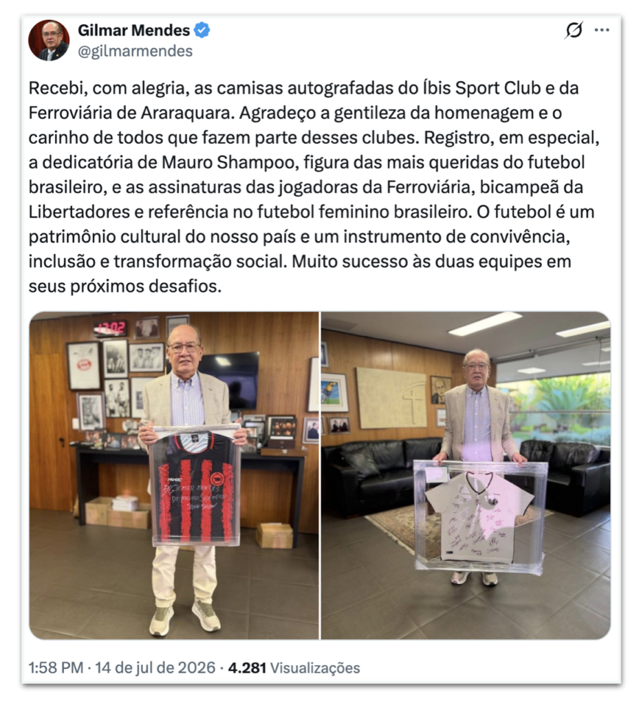 t Club e pela Ferroviária de Araraquara . O magistrado, que é torcedor do Santos