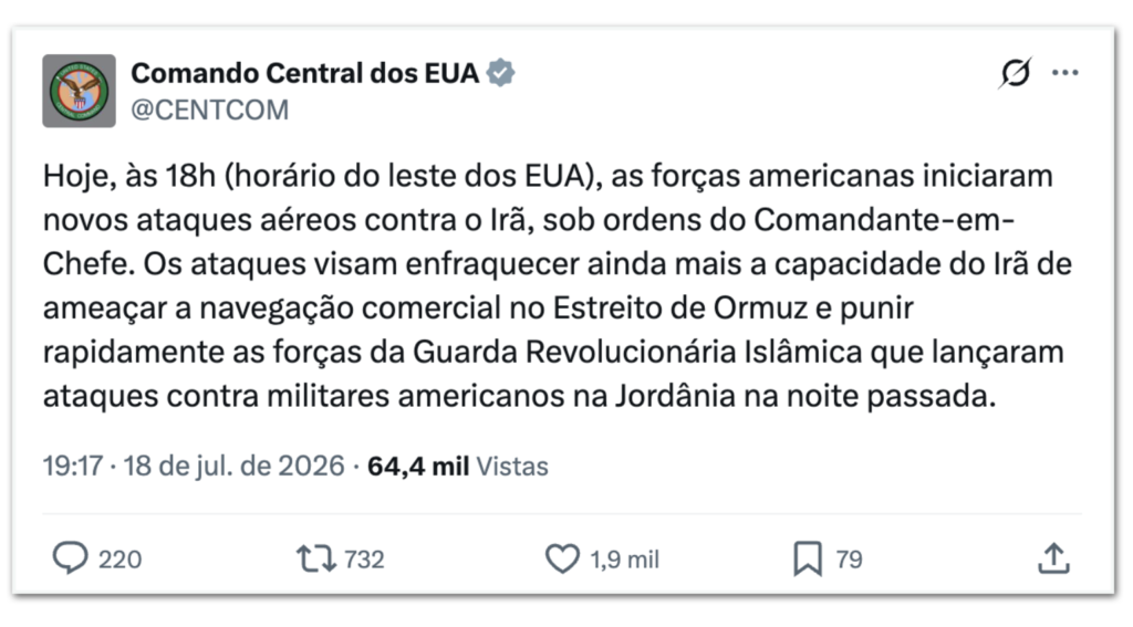 EUA intensificam ataques aéreos contra forças iranianas após mortes de militares na Jordânia