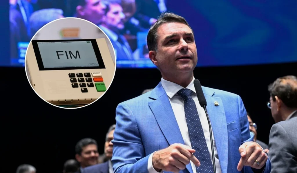 Flávio Bolsonaro reafirma confiança no sistema eleitoral, mas não esclarece afirmações sobre urnas