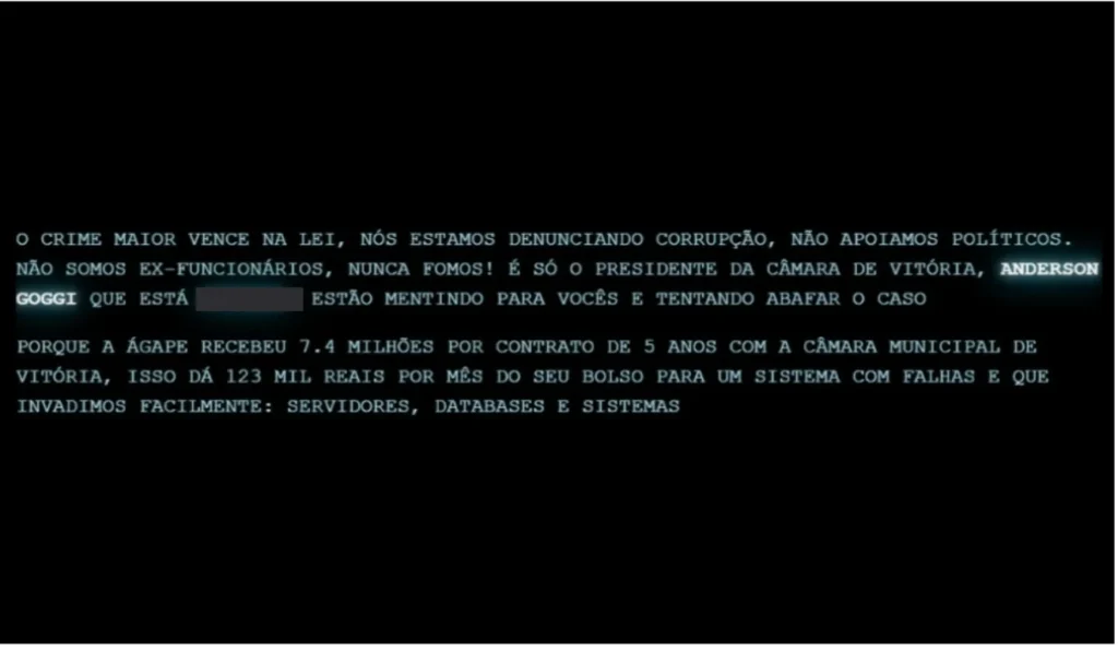 Ataque hacker afeta sites de câmaras municipais no Espírito Santo
