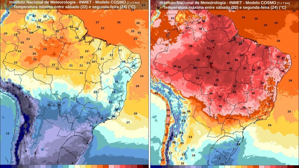 Condições climáticas contrastantes no Brasil neste fim de semana