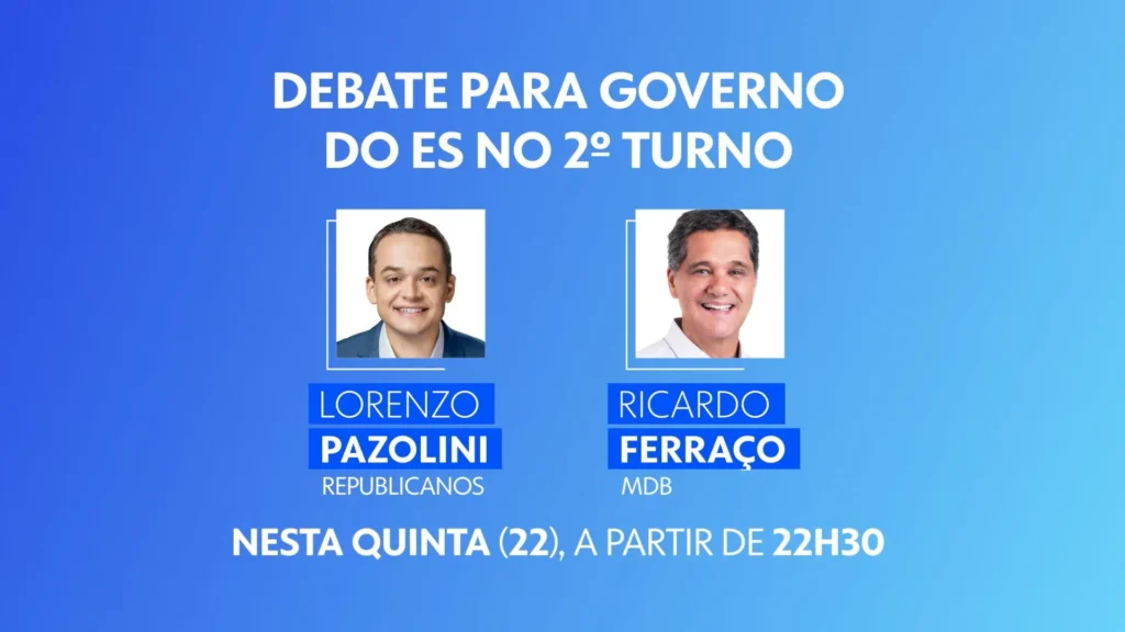 Debate entre Lorenzo Pazolini e Ricardo Ferraço na TV Gazeta mobiliza eleitores do Espírito Santo