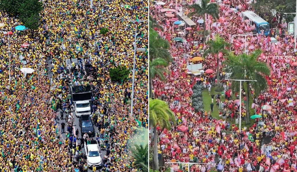 Eleitores de Lula e Flávio Bolsonaro protestam na Grande Vitória antes do segundo turno