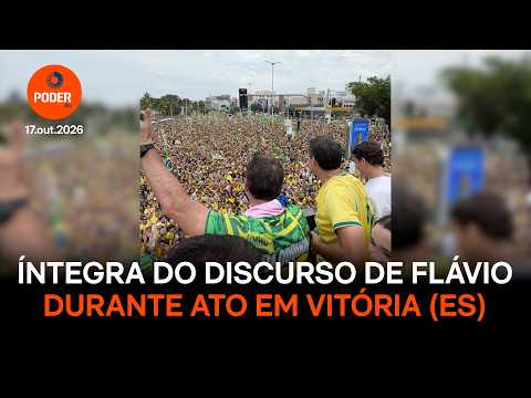 Flávio Bolsonaro promete um Brasil de amor e fala em governar para todos