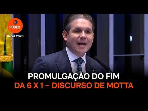 Hugo Motta celebra promulgação do fim da jornada 6 X 1 e mudanças na aposentadoria