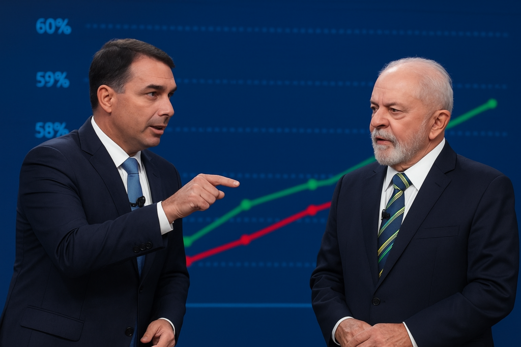 Pesquisa aponta empate técnico entre Flávio Bolsonaro e Lula no segundo turno