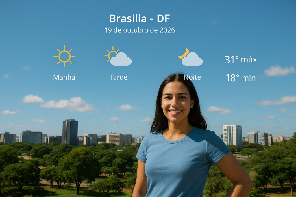 Previsão do tempo em Brasília: sol e aumento de nuvens marcam a segunda-feira