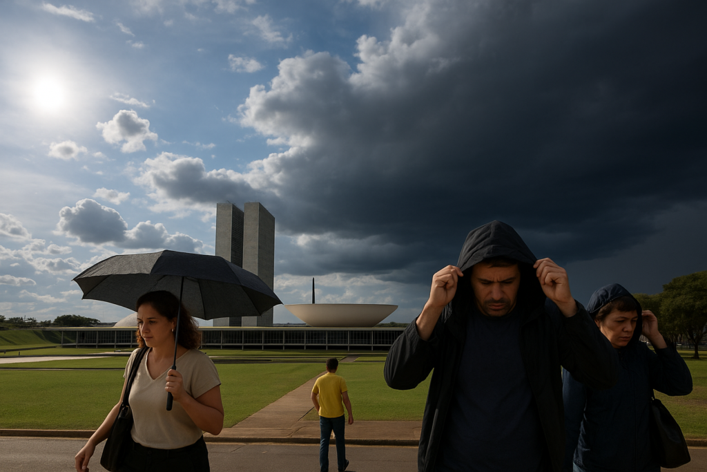 Previsão do tempo para Brasília: sol pela manhã e chuvas à tarde e à noite