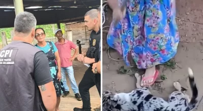 mulher presa por matar cachorroa machadadas