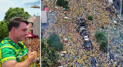 Flavio-Bolsonaro-se-emociona-durante-ato-com-apoiadores-na-Praia-de-Camburi