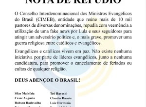 Cimeb critica Lula por suposta guerra religiosa e fake news
