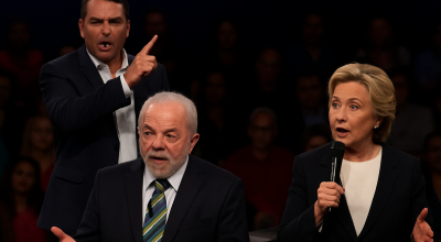 Flávio Bolsonaro adota estratégia de debate inspirada em Trump e gera polêmica