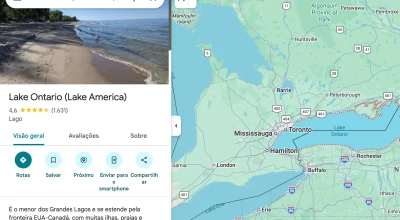 Google Maps adota novo nome para lago Ontário após decreto de Trump
