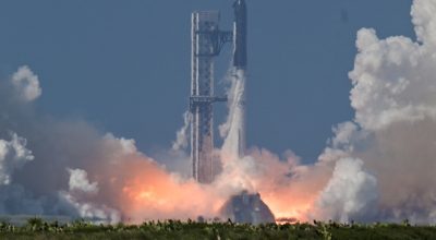 Lançamento do foguete Starship, da SpaceX em 12o teste na Starbase, Texas, Estados Unidos. Foto: REUTERS/Steve Nesius
