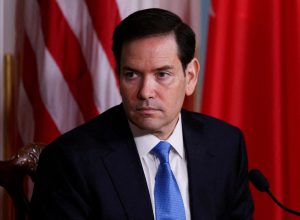 Secretário de Estado dos EUA, Marco Rubio, durante evento no Departamento de Estado, em Washington 16/07/2025 REUTERS/Umit Bektas