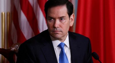 Secretário de Estado dos EUA, Marco Rubio, durante evento no Departamento de Estado, em Washington 16/07/2025 REUTERS/Umit Bektas