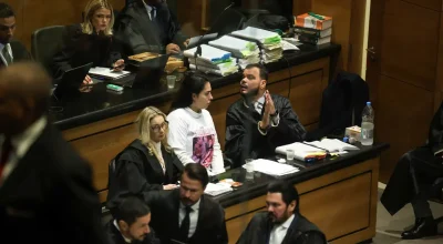 Monique Medeiros durante julgamento pela morte do menino Henry