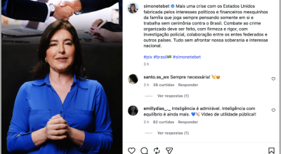 interesses políticos e eleitorais. A declaração foi publicada nas redes sociais