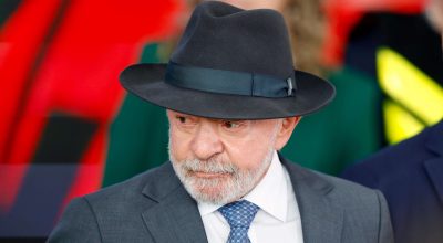 Na imagem, o presidente Luiz Inácio Lula da Silva durante o lançamento do Move Brasil Entregadores e Motoapp