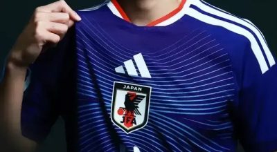 Camisa do Japão no futebol • Divulgação/jfa_samuraiblue