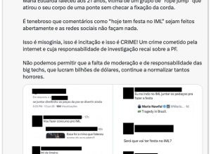 se tratar de condutas praticadas em ambiente digital. O Poder360 entrou em conta
