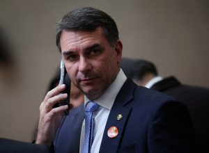 Flávio Bolsonaro na rede social X, em janeiro deste ano. Na mensagem, o senador