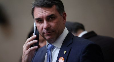 Flávio Bolsonaro na rede social X, em janeiro deste ano. Na mensagem, o senador