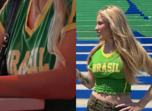 Karoline Lima aparece em novo vídeo de Léo Pereira • Instagram/Léo Pereira/Karoline Lima