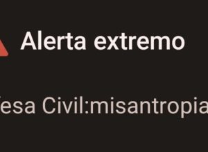 Na imagem, screenshot do alerta recebido por moradores do Distrito Federal neste sábado (20.jun)