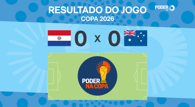 capa de jogo entre as seleções do Paraguai e da Austrália na Copa do mundo
