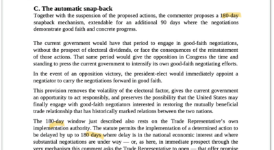 180 dias enquanto Brasil e Estados Unidos buscariam uma solução negociada. O pra