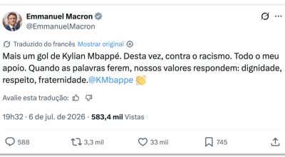 Celeste depois da vitória da seleção francesa contra a do Paraguai na Copa do Mu