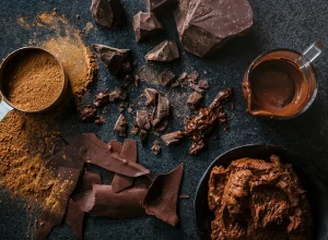 Imagem colorida mostra vários tipos de chocolate espalhados pela mesa - Metrópoles