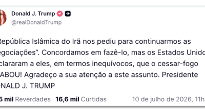 EUA impõem novas sanções ao Irã e Trump declara fim do memorando de entendimento