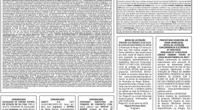 Publicação Legal de 13 de julho de 2026 traz editais e comunicados importantes