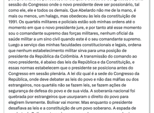 tanto, exercendo minha autoridade constitucional e legal, determino que nenhuma