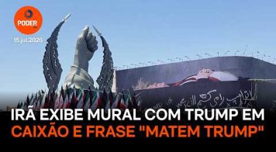 Irã exibe outdoors com Trump em caixão após tensões com os EUA