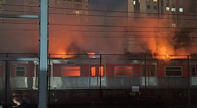 Incêndio em trem interrompe serviços da Trivia Trens em São Paulo