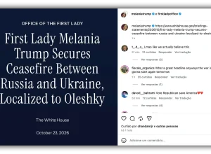 Melania Trump media cessar-fogo entre Rússia e Ucrânia em Oleshky