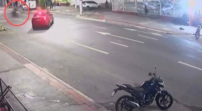 Motociclista colide com carro na contramão em Novo Horizonte, na Serra